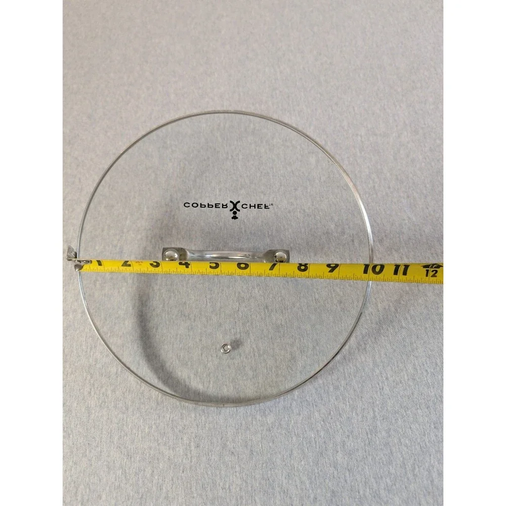 Copper Chef Round Clear Glass Lid w/ Stainless Steel Rim Vent Hole 10